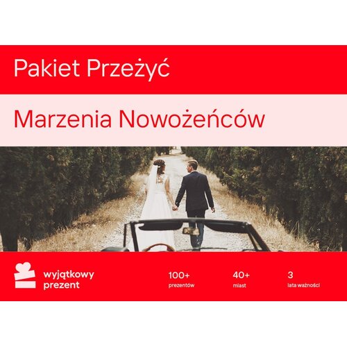 Karta podarunkowa WYJĄTKOWY PREZENT Pakiet Przeżyć - Marzenia Nowożeńców