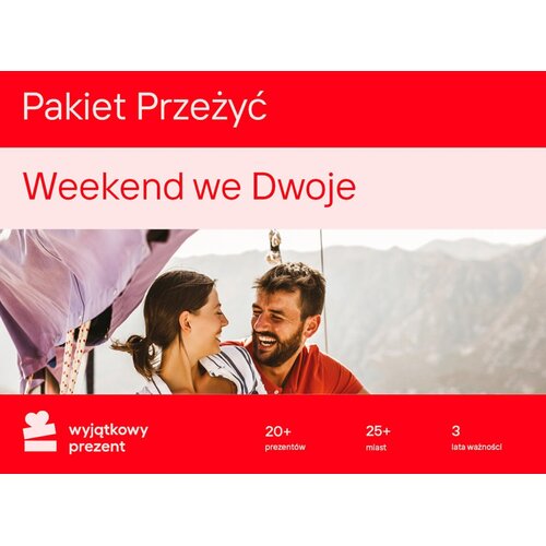 Karta podarunkowa WYJĄTKOWY PREZENT Pakiet Przeżyć - Weekend We Dwoje