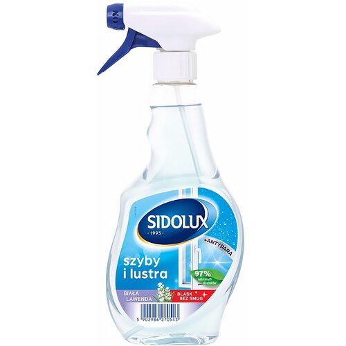 Płyn do mycia szyb SIDOLUX Crystal Antypara Biała Lawenda 500 ml