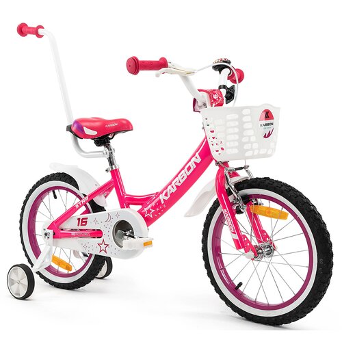 Rower dziecięcy KARBON Star 16 cali dla dziewczynki Różowy