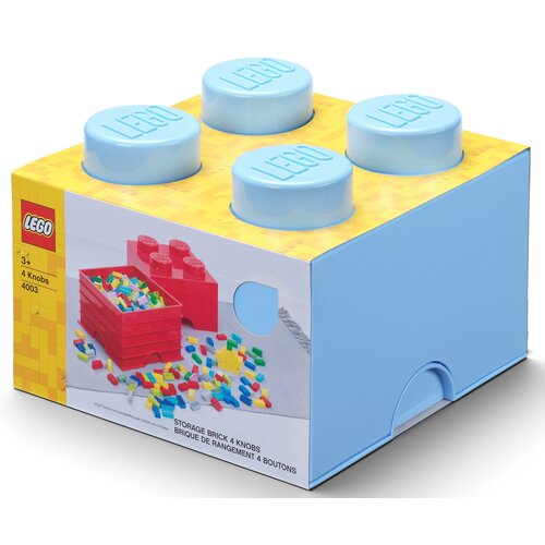 Pojemnik na LEGO klocek Brick 4 Jasnoniebieski 40031736