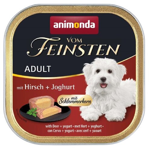 6 x Karma dla psa ANIMONDA Vom Feinsten Jeleń z jogurtem 150 g