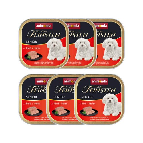 Karma dla psa ANIMONDA Vom Feinsten Senior Wołowina z kurczakiem 6 x 150 g