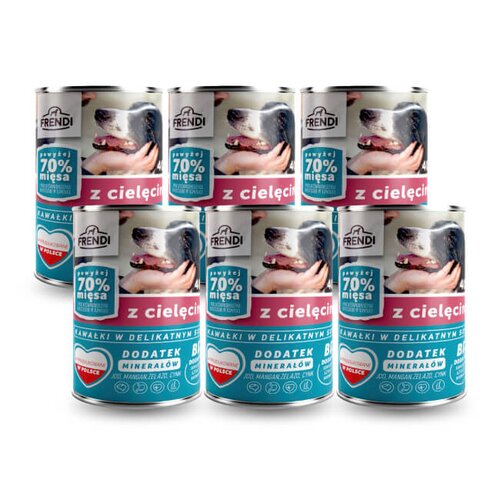 Karma dla psa FRENDI Cielęcina 6 x 400 g