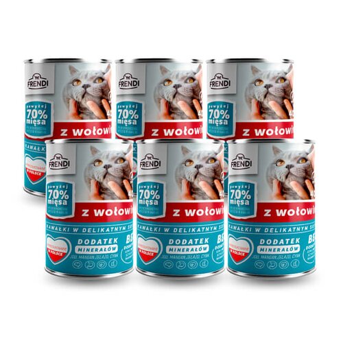 Karma dla kota FRENDI Wołowina 6 x 400 g