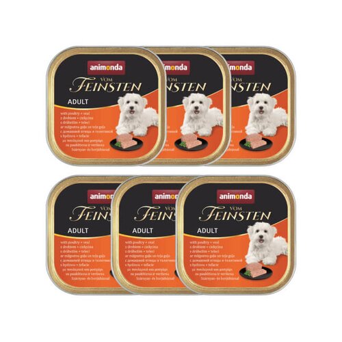 Karma dla psa ANIMONDA Vom Feinsten Drób z cielęciną 6 x 150 g