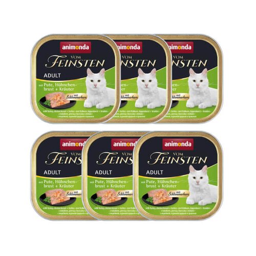Karma dla kota ANIMONDA Vom Feinsten Indyk i kurczak z ziołami 6 x 100 g