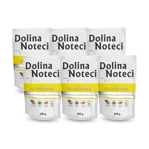 Karma dla psa DOLINA NOTECI Premium bogata w kurczaka 6 x 500 g