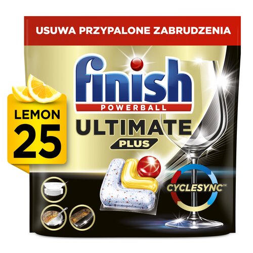 Kapsułki do zmywarek FINISH Powerball Ultimate Plus All In 1 Lemon - 25 szt.