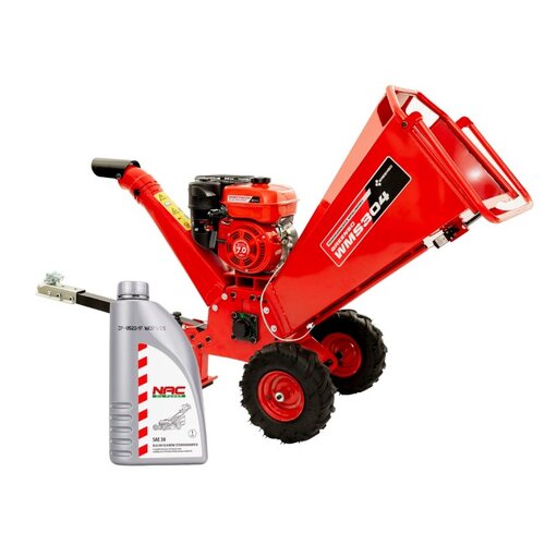 Rozdrabniacz do gałęzi GREENSO WMS304 Weima spalinowy + Olej do kosiarki NAC SAE 30 1000 ml