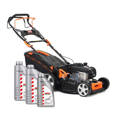 Kosiarka spalinowa HORTMASZ HKS 746 NB Briggs&Stratton 450E z napędem + Olej do kosiarki NAC SAE 30 2600 ml
