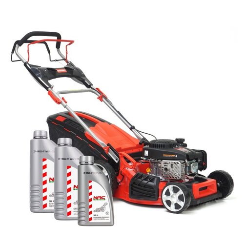 Kosiarka spalinowa HORTMASZ HKS 746 NL Loncin LC1P65FE z napędem + Olej do kosiarki NAC SAE 30 2600 ml