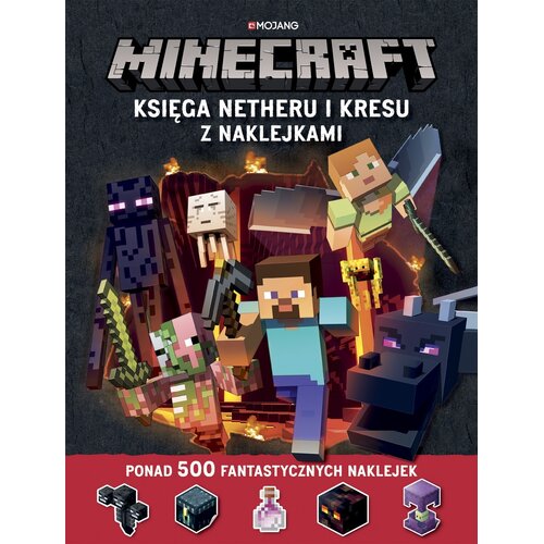 Minecraft Księga Netheru i Kresu z naklejkami