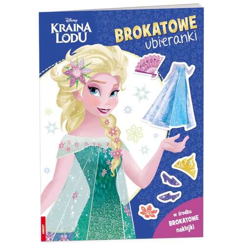 Książka z naklejkami Disney Kraina Lodu Brokatowe ubieranki (miękka okładka)