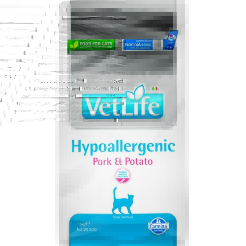 Karma dla kota FARMINA Vet Life Hypoallergenic Wieprzowina z ziemniakami 1.5 kg