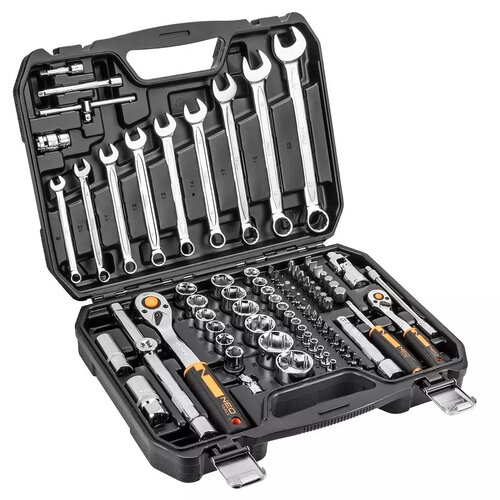 Zestaw kluczy nasadowych NEO TOOLS 10-058 1/2, 1/4 cala (82 elementy)