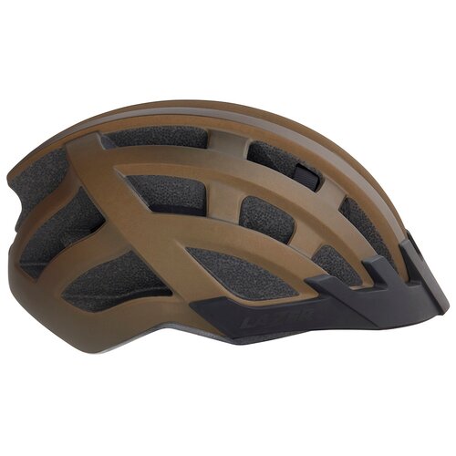 Kask rowerowy LAZER Compact DLX Brązowy MTB z lampką (rozmiar 54-61)