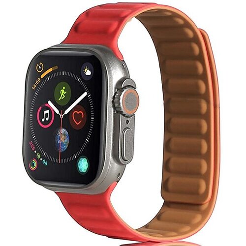 Pasek BELINE Magnetic do Apple Watch 2/3/4/5/6/7/8/SE/SE 2/Ultra (42/44/45/49mm) Czerwony