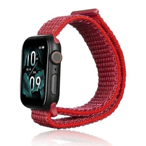 Pasek BELINE Nylon do Apple Watch 2/3/4/5/6/7/8/SE/SE 2/Ultra (42/44/45/49mm) Czerwony