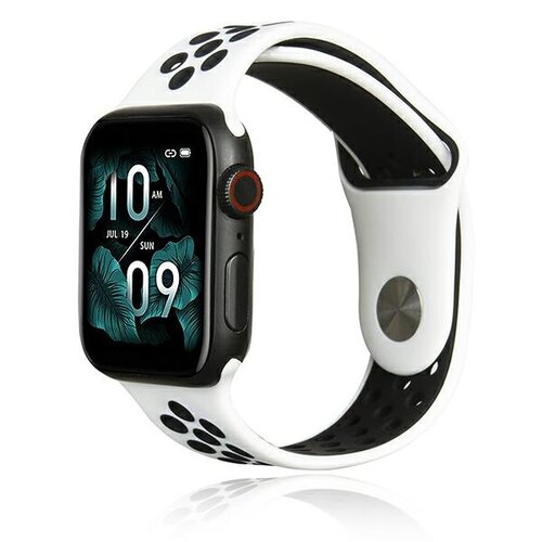 Pasek BELINE Sport Silicone do Apple Watch 2/3/4/5/6/7/8/SE/SE 2 (38/40/41mm) Biało-czarny