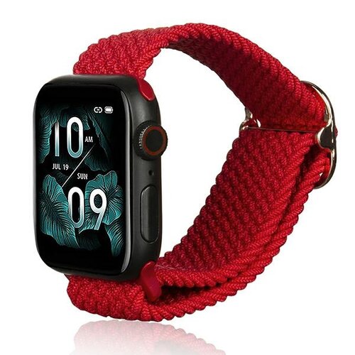 Pasek BELINE Textile do Apple Watch 2/3/4/5/6/7/8/SE/SE 2/Ultra (42/44/45/49mm) Czerwony