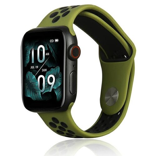 Pasek BELINE Sport Silicone do Apple Watch 2/3/4/5/6/7/8/SE/SE 2 (38/40/41mm) Zielono-czarny