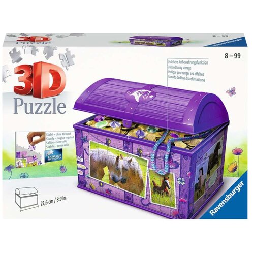 Puzzle 3D RAVENSBURGER Przybornik Szkatułka z koniami 11173 (216 elementów)