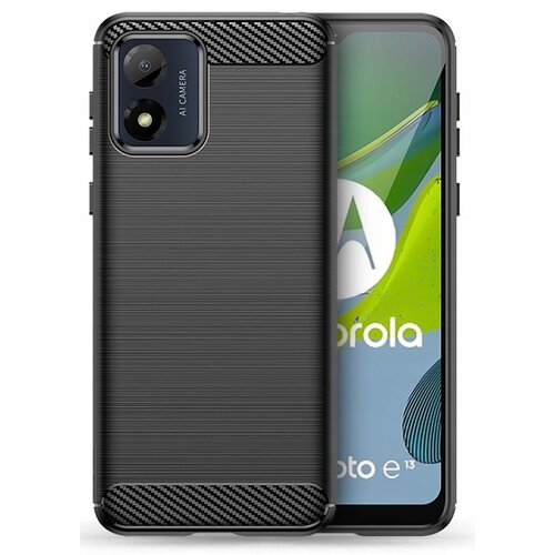 Etui TECH-PROTECT TPUCarbon do Motorola Moto E13 Czarny