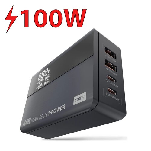Ładowarka sieciowa NEWELL GaN Tech T-power 100W Czarny