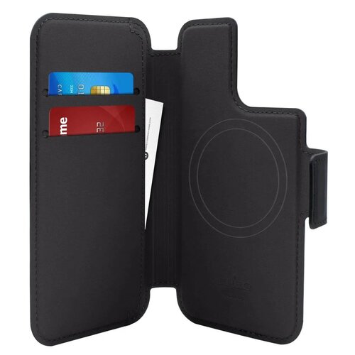 Etui PURO Folio MagSafe do Apple iPhone 13 Pro/14 Pro Czarny