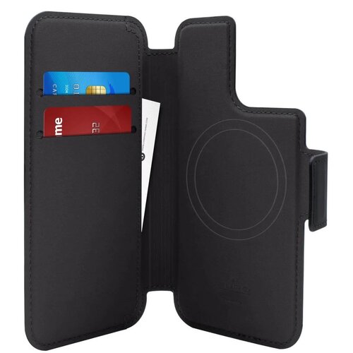 Etui PURO Folio MagSafe do Apple iPhone 13 Pro Max/14 Pro Max Czarny