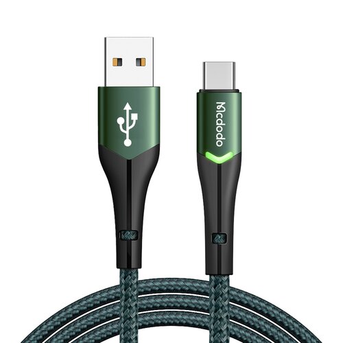 Kabel USB - USB-C MCDODO Magnificence CA-7961 LED 1 m Zielony