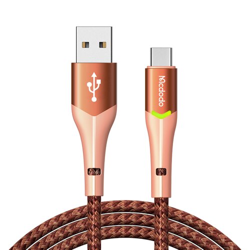 Kabel USB - USB-C MCDODO Magnificence CA-7962 LED 1 m Pomarańczowy