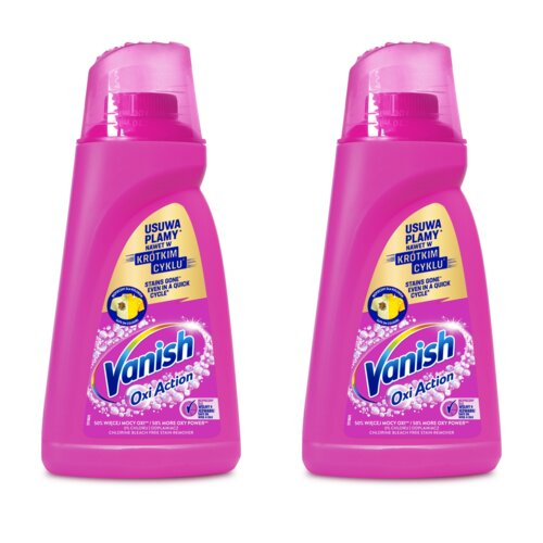 Odplamiacz do prania VANISH Oxi Action Różowy 2 x 1000 ml