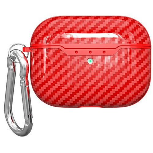 Etui na słuchawki BELINE Carbon do Apple AirPods Pro Czerwony
