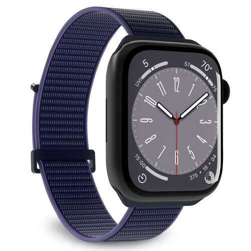 Pasek PURO Nylon Sport do Apple Watch (44/45/46/49mm) Granatowy