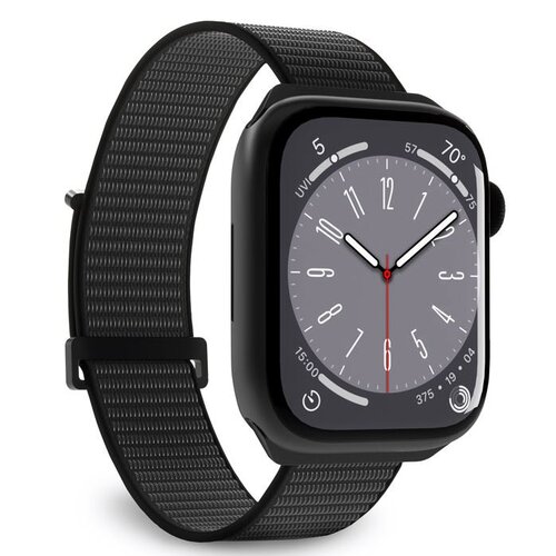 Pasek PURO Nylon Sport do Apple Watch (38/40/41/42mm) Czarny