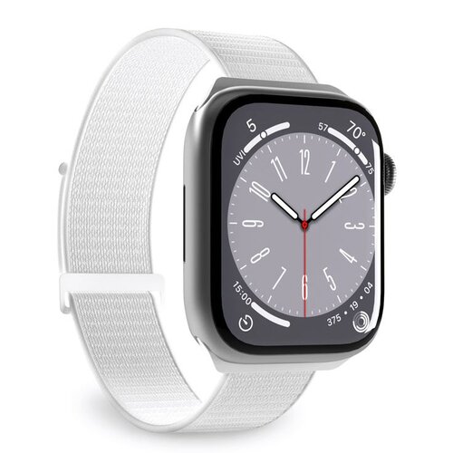 Pasek PURO Nylon Sport do Apple Watch (42/44/45/49mm) Biały