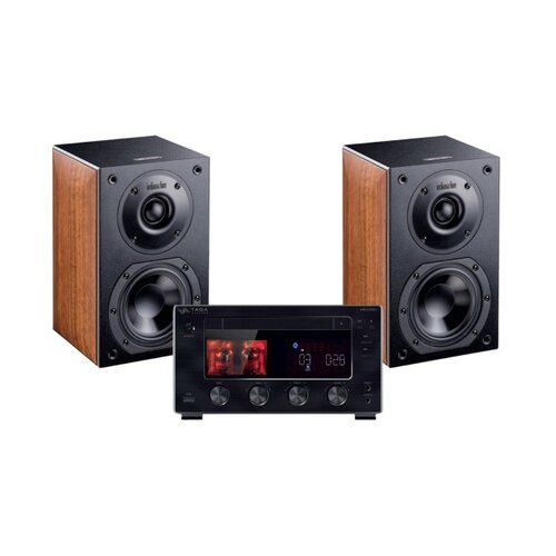 Zestaw stereo TAGA HARMONY HTR-1000CD V.2 (Czarny) + Kolumny głośnikowe INDIANA LINE NOTA 240 (Orzech)