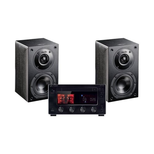 Zestaw stereo TAGA HARMONY HTR-1000CD V.2 (Czarny) + Kolumny głośnikowe INDIANA LINE NOTA 240 (Czarne)