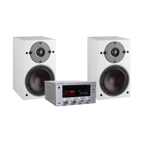 Zestaw stereo TAGA HARMONY HTR-1000CD V.2 (Srebrny) + Kolumny głośnikowe DALI OBERON 1 (Białe)