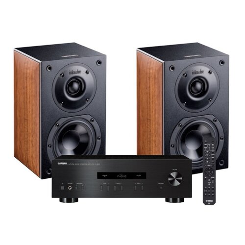 ZESTAW STEREO YAMAHA A-S201 V2 (CZARNY) + KOLUMNY GŁOŚNIKOWE INDIANA LINE NOTA 240 (ORZECH)