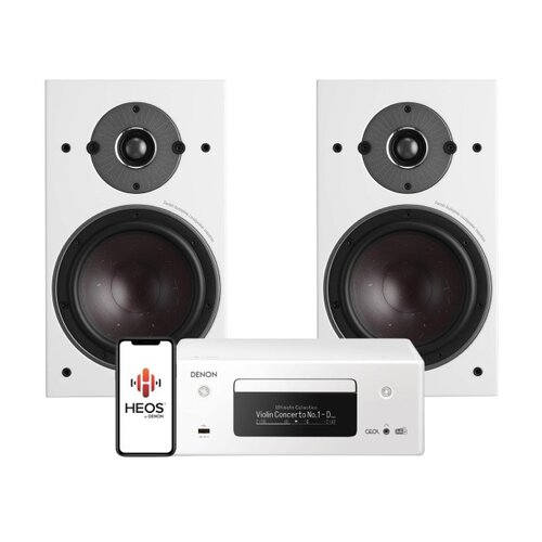 Zestaw stereo DENON RCDN-11 (Biały) + Kolumny głośnikowe DALI OBERON 3 (Białe)