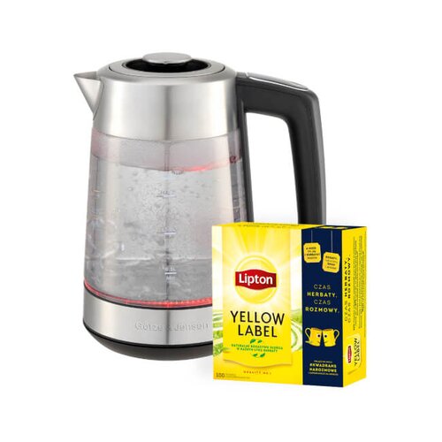 Czajnik GÖTZE & JENSEN KT870G z regulacją temperatury + Herbata LIPTON Yellow Label (100 sztuk)