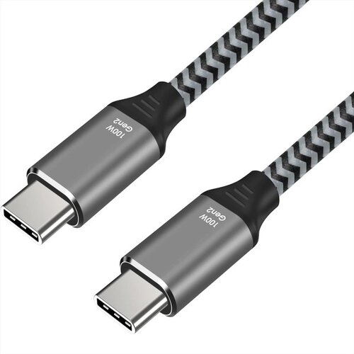 Kabel USB-C - USB-C ART 100W 5A 2m Czarno-srebrny