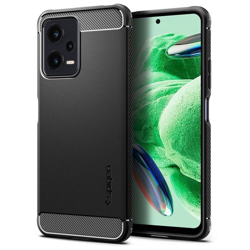 Etui SPIGEN Rugged Armor do Xiaomi Redmi Note 12 5G/Poco X5 5G Czarny