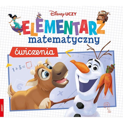 Książka z zadaniami Disney uczy Elementarz matematyczny Ćwiczenia (miękka okładka)