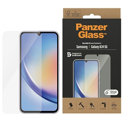 Szkło hartowane PANZERGLASS Ultra-Wide Fit do Samsung Galaxy A34 5G Przezroczysty