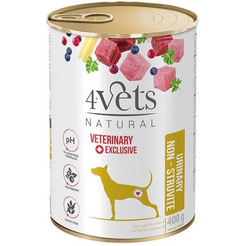 Karma dla psa 4VETS NATURAL Urinary Non Struvit Dog 400 g