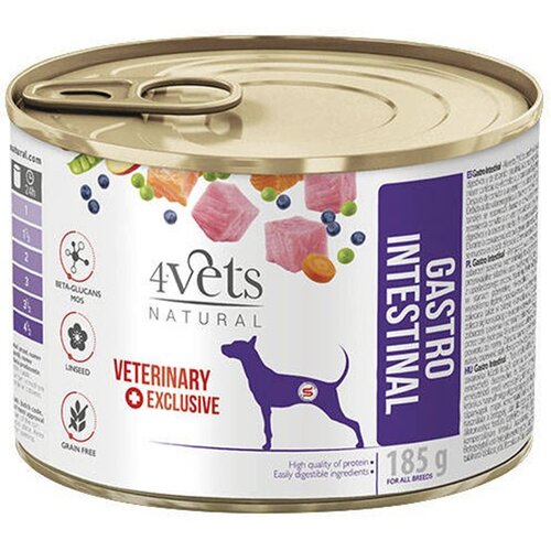 Karma dla psa 4VETS NATURAL Gastro Intenstinal Dog 185 g